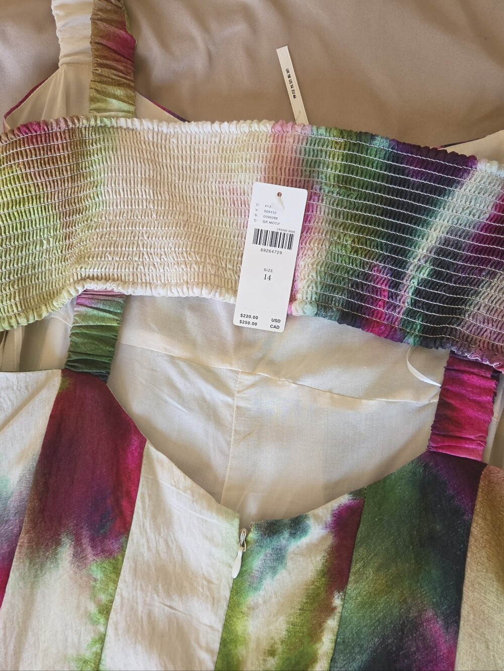 Anthropologie Tiered Maxi Dress in Pink, Green, Teal - Picture 9 of 15
